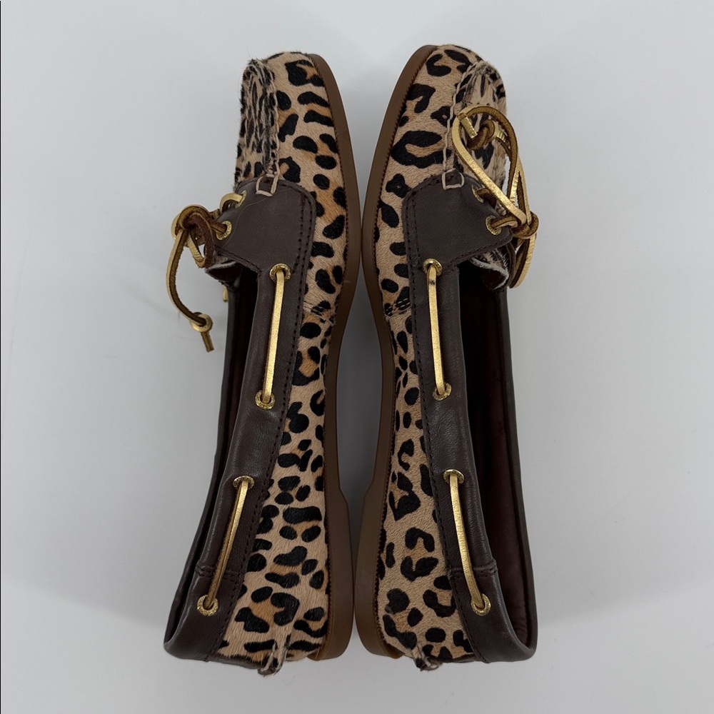 Sperry Top Sider Women's Size 6 Shoes Leopard Print Calf Hair & Leather Slip On - Picture 7 of 11